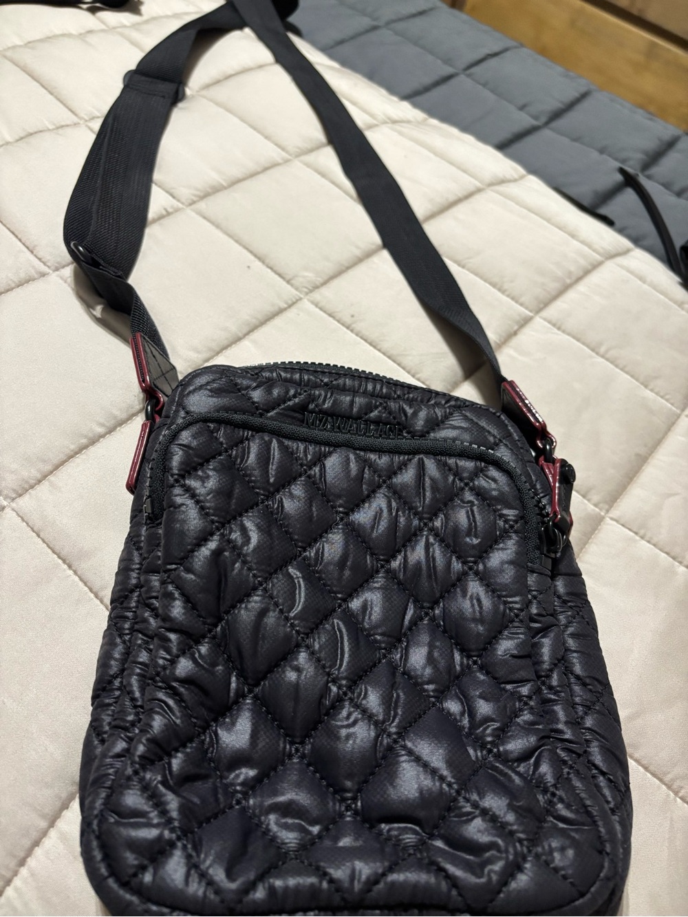 Quilted Black Crossbody Bag - MZ Wallace